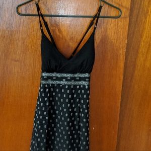 Guess v-neck empire waist strappy dress